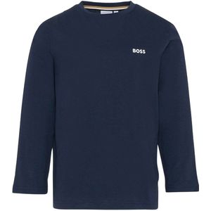 BOSS - T-shirt - Bleu cargo - Jongens - Lange Mouwen