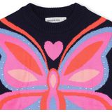 Billieblush - U21368 - Vlindertrui - Marineblauw - Katoen - Casual