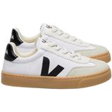 Veja - Small Volley - Sneakers - Wit en Zwart - 100% Organisch Katoen