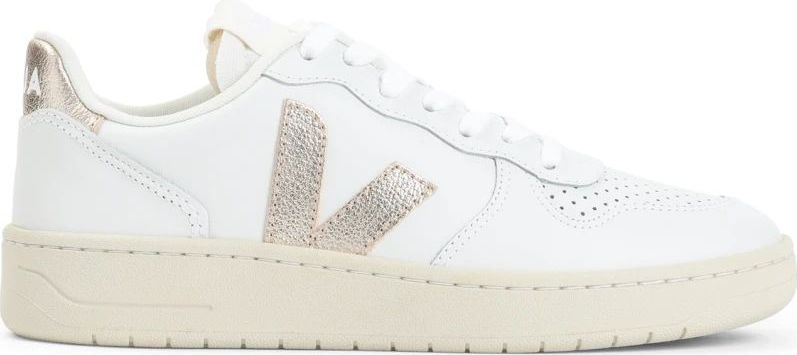 Veja Women V-10 Leather Extra-White Platine-Schoenmaat 35