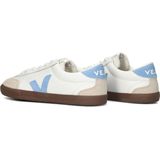 VEJA - Volley Leather - Sneakers - Wit/Lichtblauw - Organisch Leer