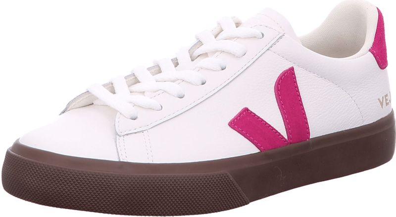 Veja - Campo - Leren Sneakers - Wit/Roze