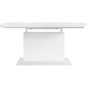 GIGANTIC uitschuifbare rechthoekige eettafel - Eigentijdse stijl - Wit gelakt decor - L 160/200 x D 80 x H 75 cm