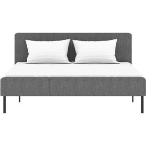 Sime volwassen bed - 160 x 200 cm - inclusief doosveer - grijs