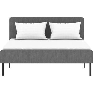 Volwassen bed SIME - 140 x 190 cm - Inclusief bedbodem - Grijs