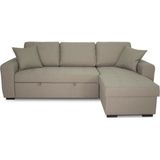 Omkeerbare converteerbare hoekbank 4 plaatsen - Beige stof - Eigentijds - L 244 x d 151 x h 90 - Hamilton