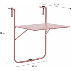 Vouwtafel 60 x 78 x 86-101 cm Staal