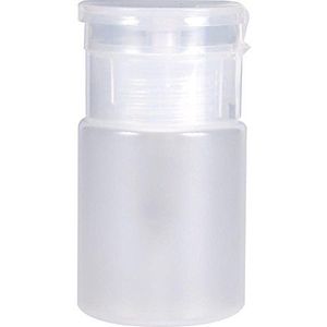 ANGGREK 60ML Plastic Pomp Dispenser Nail Art Polish Remover Alcohol Vloeibare Cleaner Lege Fles voor Nagellak en Make-up Remover (Wit)