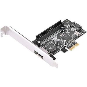 PCIe SATA-adapterkaart, PCI-E naar ATA133 + SATA II + ESATA RAID-kaart met drive-cd, 1 interne SATA-interface en 1 externe eSATA en 1 interne ATA133-interface