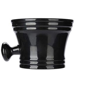 Scheerkom Duurzame mok voor scheerzeep en -crème, gladde scheerbekerkom van, voor dagelijks gebruik en gemakkelijk schoon te maken(Zwart)