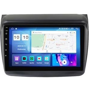 9 inch touch screen multimedia speler bluetooth autoradio voor Mitsubishi L200 2008-2016 Android 12.0 Car Stereo gebouwd carautoplay ondersteuning stuurwielbediening wifi 4g gps navigatie (Size : 8+W