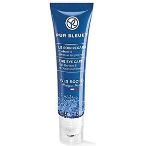 Yves Rocher PUR BLEUET - ooggel roll-on - koelt en verfrist en vermindert zwellingen - oogroller tegen donkere kringen - 15 ml