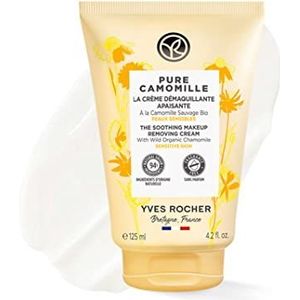 Yves Rocher Pure CAMOMILLE Kalmerende make-up remover crème, waterbestendig, gevoelige huid, parfumvrij, 125 ml