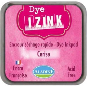 Aladine - Izink Dye Cherry Inkt - Sneldrogend Inkt voor Stempels en Sjablonen - Scrapbooking en Creative Carterie - Franse inkt - Maat M - 5 x 5 cm - Kleur Fuchsia 19257