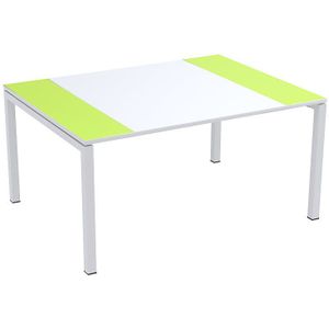 Paperflow easyDesk® conferentietafel, h x b x d = 750 x 1500 x 1160 mm, wit/groen