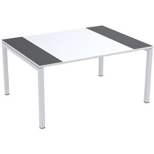 Paperflow easyDesk® conferentietafel, h x b x d = 750 x 1500 x 1160 mm, wit/antraciet