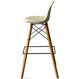 meet Barkruk STEELWOOD, met zitkussen, VE = 2 stuks, wit