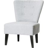 Fauteuil BRIGHTON, voeten van massief hout, lichtgrijs