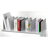 PAPERFLOW Buchstütze grau 85,8 x 32,3 x 23,3 cm