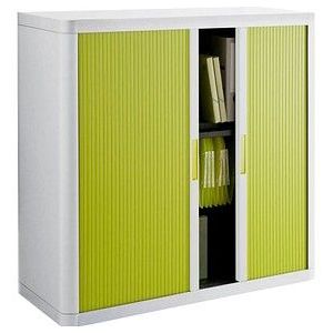 Paperflow Roldeurkast easyOffice®, 2 legborden, hoogte 1040 mm, grijs / grijs / grepen antraciet