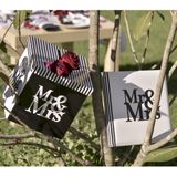 Santex Enveloppendoos - Bruiloft - Zwart/Wit - Karton - 20 X 20 cm - Mr And Mrs