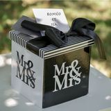Santex Enveloppendoos - Bruiloft - Zwart/Wit - Karton - 20 X 20 cm - Mr And Mrs