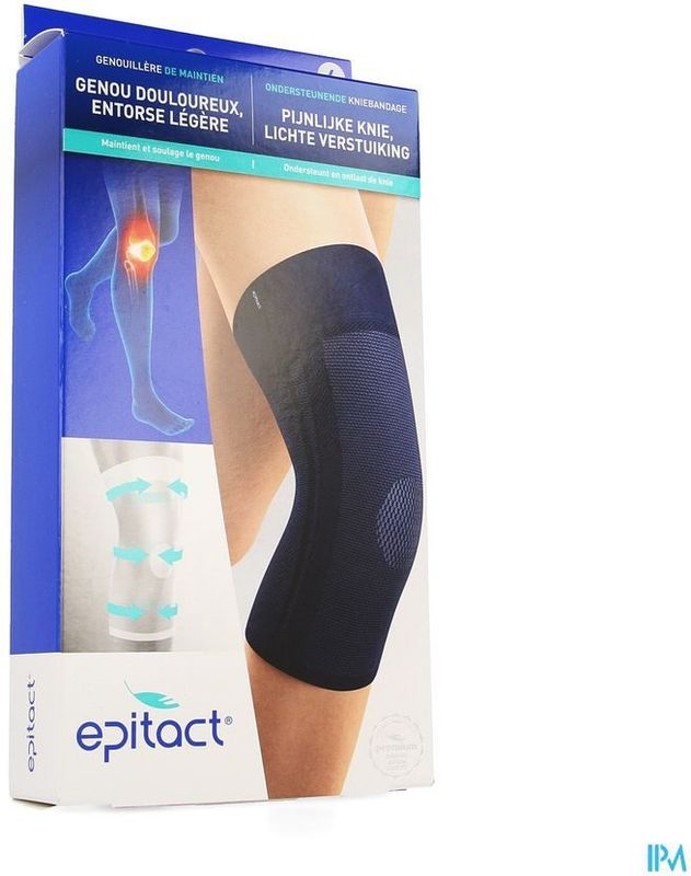 Epitact Kniebandage - Zwart - Ademend Weefsel - Ondersteunend