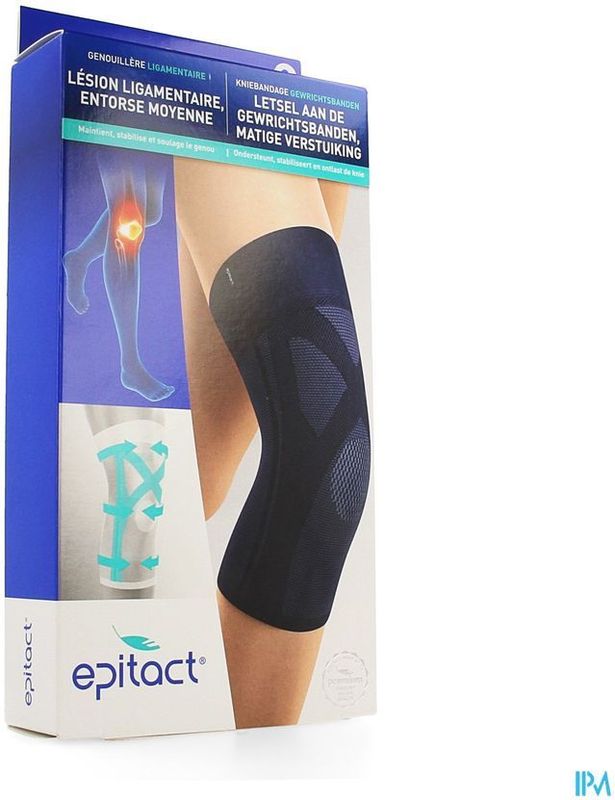 Epitact - Kniebandage - Zwart - Elastaan