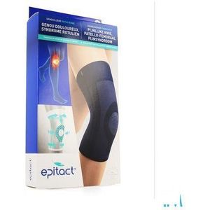 Epitact - Kniebandage - Zwart - Elastaan - Voorzien van Epitheliumflex