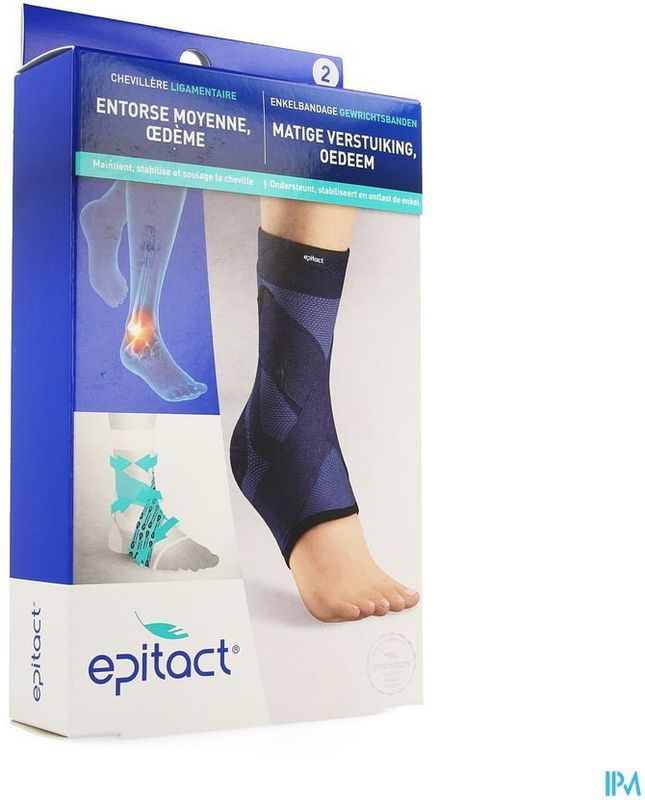 Epitact - Enkelbandage - Maat 2 - Elastisch - Voor Matige Verstuiking