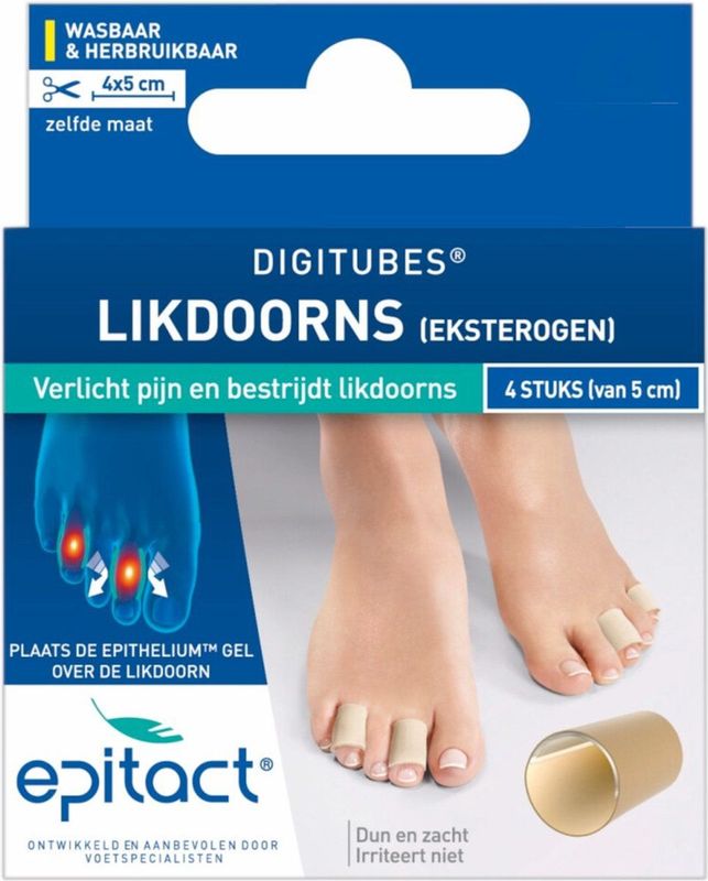 Digitubes - Siliconen Bescherming - Voor Tenen en Vingers - 2 Stuks