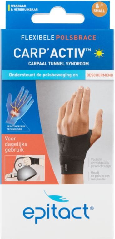 Epitact - Carp Activ - Polsbrace - Zwart - Flexibel - Ondersteuning