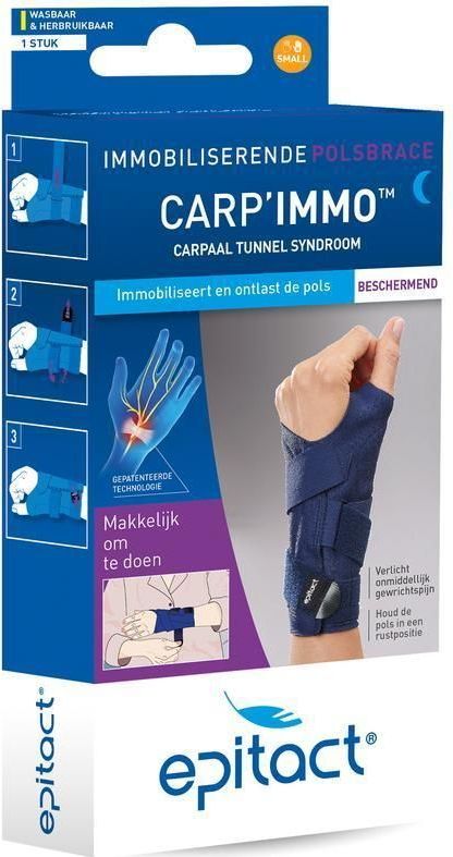 Epitact - Carp'Immo - Immobiliserende Polsbrace - Zwart - Materiaal: Synthetisch