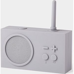 Lexon - Tykho 3 - Bluetooth Badkamerradio - Spatwaterdicht - Ultimate Grey - Grijs