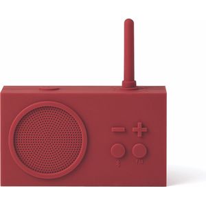 Lexon TYKHO 3 BT/FM donkerrood (20 h, Oplaadbare batterij), Bluetooth luidspreker, Rood
