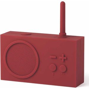 Lexon - Tykho 3 - FM Badkamerradio - Donkerrood - Bluetoothspeaker