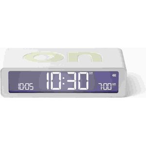 Lexon Flip Classic ON OFF omkeerbare oplaadbare Wekker Wit