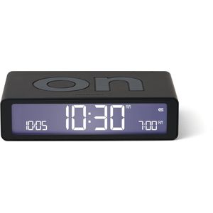 Lexon Flip Classic ON OFF omkeerbare oplaadbare Wekker - Zwart