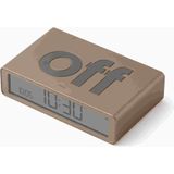 Lexon Flip Classic ON OFF omkeerbare oplaadbare Wekker - Licht Goud