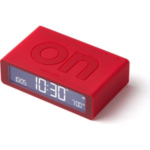 Lexon Flip Mini LR158 ON OFF Oplaadbare Wekker - rood