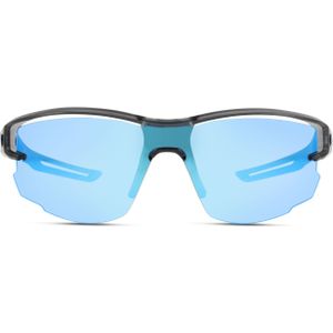 Julbo Aero zonnebril voor heren, blauw (transparant grijs/blauw), 10 centimeter