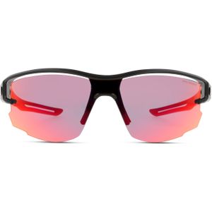 Julbo Sunglasses J 483 Aero 1114 Plastic Mat Zwart - Rood Grijs Blauw met Rood Mirror Effect