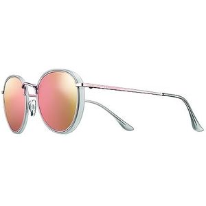 SOLAR Zilveren zonnebril voor dames, roze/grijs, eenheidsmaat, Roze/Grijs