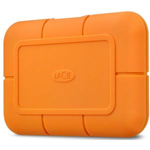 LaCie Rugged SSD, 500 GB, Externe SSD, USB-C, Schok- Regen- Drukbestendig, Voor Mac & PC, incl. USB-C zonder USB-A kabel, 1 maand Adobe CC All Apps, 5 jaar Rescue Services (STHR500800)