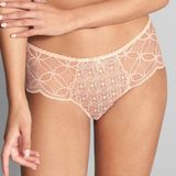 Romy - Kanten Slip - Geometrisch Patroon - Zwart - 58% Polyamide