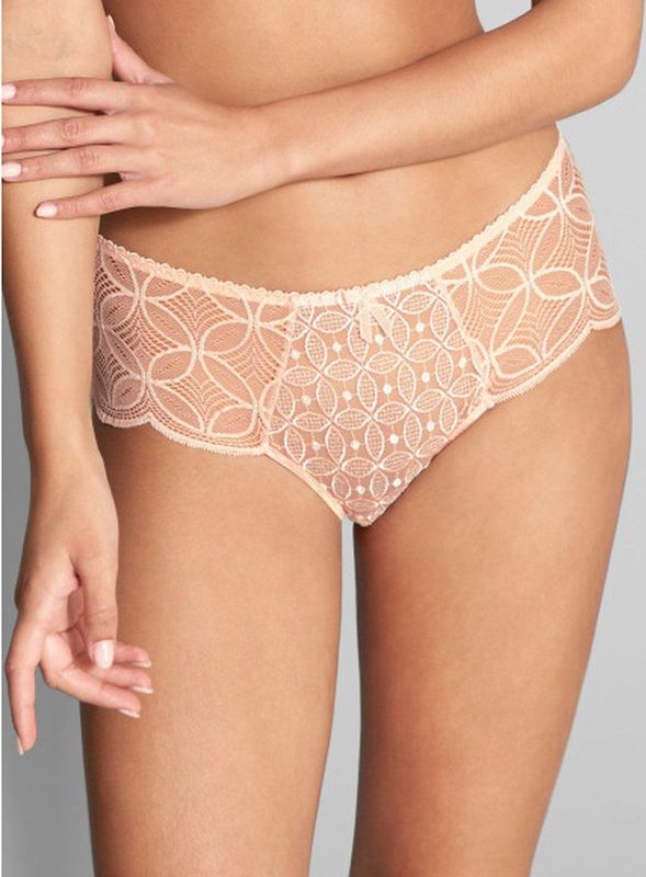 Romy - Kanten Slip - Geometrisch Patroon - Zwart - 58% Polyamide