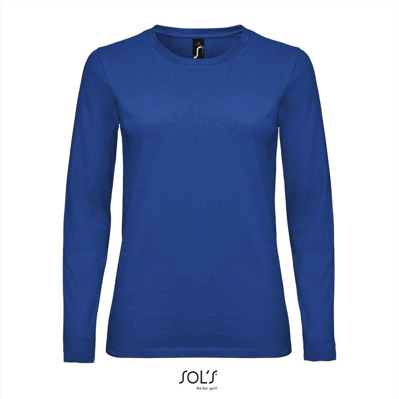 SOL'S - L02075 - Longsleeve T-Shirt - Royal Blue - 100% Katoen