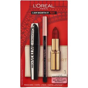 L'Oréal - I Am Worth It - Make-up Set - Rood