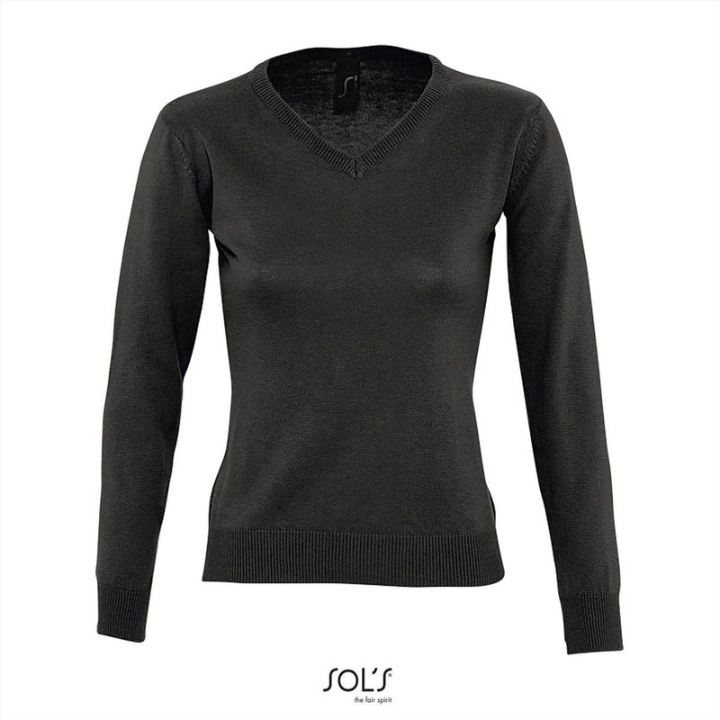 Sweater - Ribgebreid - Katoen/Acryl/Polyamide - Versterkte Nekband