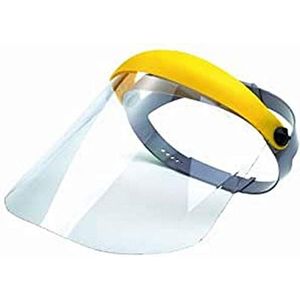 Bollé Safety RELRSI, Gezichtsvizier Opklapbaar beschermend schild, geel/grijs, eenheidsmaat Serie FLIP-UP FACE SHIELD